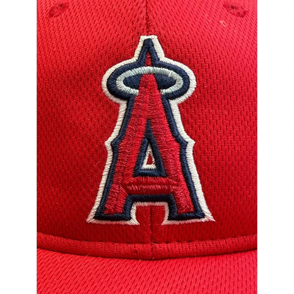 OC Sports Los Angeles Angels Youth Baseball Hat Red Team MLB Mesh Cap Logo